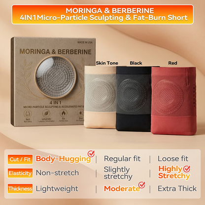 🏆Ends Today: 70% OFF! Keepfity® 𝐌𝐨𝐫𝐢𝐧𝐠𝐚 & 𝐁𝐞𝐫𝐛𝐞𝐫𝐢𝐧𝐞 4‑In‑1 Micro‑Particle Sculpting & Fat‑Burn Shorts